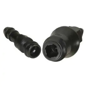 Plastic hosetail with quick release coupling