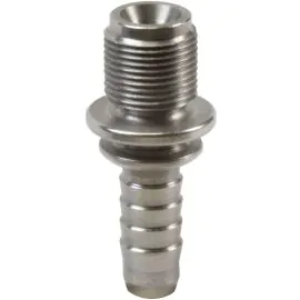 Crimp nipple to suit DN4 hose x M7 M coned stainless steel.