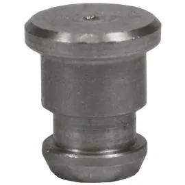 A stainless steel exchangeable nozzle insert.
