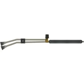 ST53 TWIN LANCE WITH MOULDED HANDLE, 980mm, 1/4" M, WITH ST10 NOZZLE PROTECTORS AND BEND