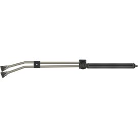 ST54 TWIN LANCE WITH MOULDED HANDLE, 980mm, 1/4" M, WITH ST10 NOZZLE PROTECTORS, SIDE HANDLE AND BEND