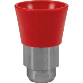 A red fogging nozzle holder.