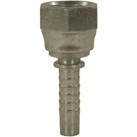 Crimp Nipple to suit DN20 hose x 3/4"F thread and 60° cone.