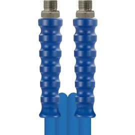 a blue antimicrobial hose