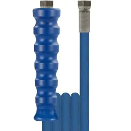 a blue high pressure hose