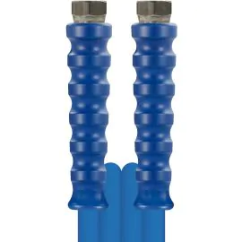 a blue antimicrobial hose