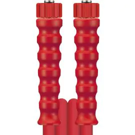 A red high pressure hose