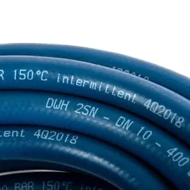 HIGH PRESSURE HOSE, BLUE, 2 WIRE, SMOOTH COVER, 400 BAR, PER METRE