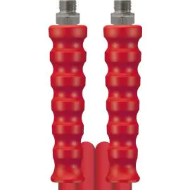 A red high pressure hose