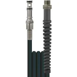 A black high pressure flexy hose