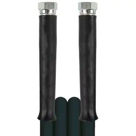 A black flexy high pressure hose