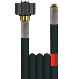 A black sewer hose