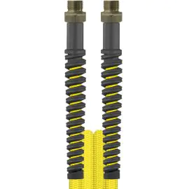 A high pressure yellow carwash comfort hose