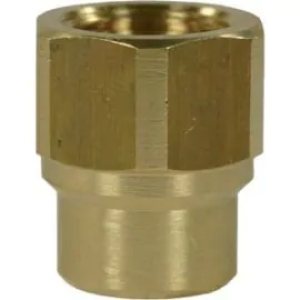 FEMALE TO FEMALE BRASS SOCKET ADAPTOR-1/4"F to 3/8"F