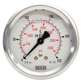 A pressure gauge