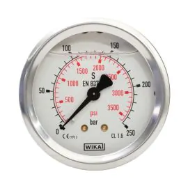 A pressure gauge