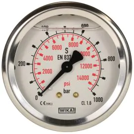 A pressure gauge.