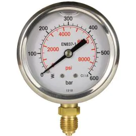 A pressure gauge.