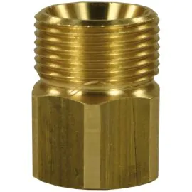 FEMALE TO MALE BRASS QUICK SCREW NIPPLE ADAPTOR-M22 M to 3/8"F (29mm)