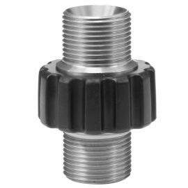 A hose coupling with cover.