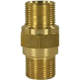 MALE TO MALE BRASS HOSE CONNECTOR ADAPTOR-M22 M to M22 M (long version)