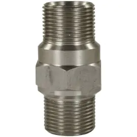 MALE TO MALE STAINLESS STEEL HOSE CONNECTOR ADAPTOR-M22 M to M22 M (long version)