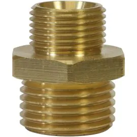 MALE TO MALE BRASS DOUBLE NIPPLE ADAPTOR-1/8"M to 1/4"M