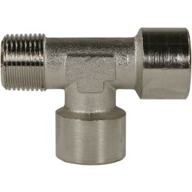 HOSE ADAPTOR NICKEL PLATED BRASS MALE to FEMALE TEE, please select size required.