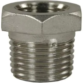 FEMALE TO MALE STAINLESS STEEL REDUCTION NIPPLE ADAPTOR-3/8"F to 3/4"M