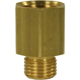 FEMALE TO MALE BRASS REDUCTION EXTENSION NIPPLE ADAPTOR-1/4"F to 3/8"M