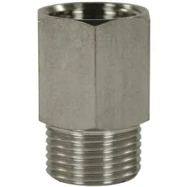 FEMALE TO MALE STAINLESS STEEL EXTENSION NIPPLE ADAPTOR-1/4"F to 1/4"M