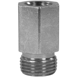 MALE TO FEMALE ZINC PLATED STEEL BICONE RING COMPRESSION FITTING ADAPTOR X-GAI-M18 M to 3/8"F