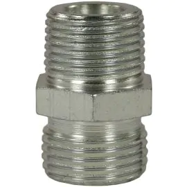 MALE TO MALE ZINC PLATED STEEL BICONE RING COMPRESSION FITTING ADAPTOR X-GE-M10 M to 1/8"M