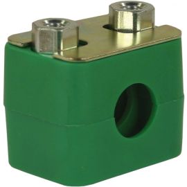 PIPE CLAMP 20mm GREEN TWIN ASSEMBLY