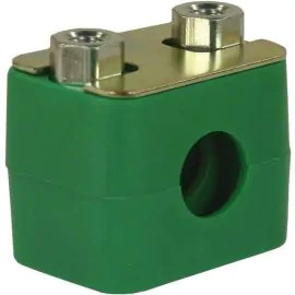 PIPE CLAMP 22mm GREEN TWIN ASSEMBLY