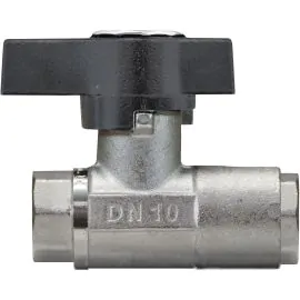 BALL VALVE + BUTTERFLY HANDLE 1/2"F x 1/2"F NICKEL PLATED BRASS