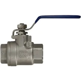 BALL VALVE + HANDLE 3/8"F x 3/8"F NICKEL PLATED BRASS