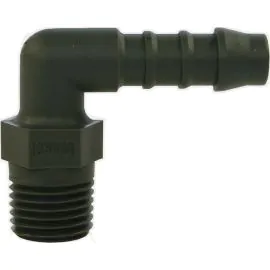 HOSE TAIL PLASTIC 90°, 1/8" MALE -6mm