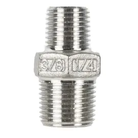 150lb BSP HEX NIPPLE COUPLING ADAPTOR-1/4"M to 3/8"M
