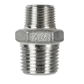 150lb BSP HEX NIPPLE COUPLING ADAPTOR-3/8"M to 1/2"M