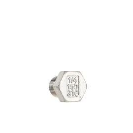 150LB SS TAPER HEX PLUG 1/4"M              