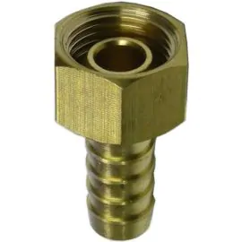 HOSE TAIL BRASS FEMALE SWIVEL-3/8" F X 12mm