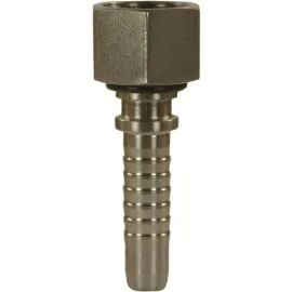 Crimp Nipple to suit DN8 hose x M18 F thread and 60° cone.