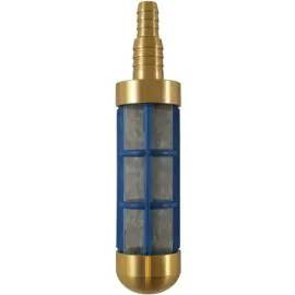 BRASS 1/2" - 3/4" SUCTION FILTER 300 MICRON BLUE FILTER