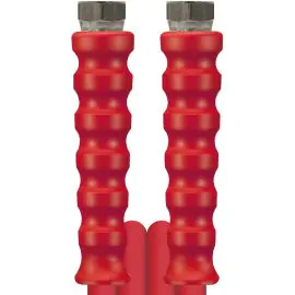 a red antimicrobial hose