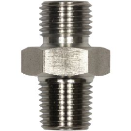 MALE TO MALE STAINLESS STEEL DOUBLE NIPPLE ADAPTOR BSP TAPERED, please select size required.