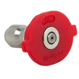 a red quick release nozzle