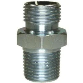 MALE TO MALE ZINC PLATED STEEL DOUBLE NIPPLE ADAPTOR BSP TAPERED-1/4"M to 1/2"TM