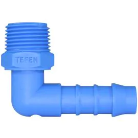 HOSE TAIL 90&deg; PLASTIC 3/4&quot;M X 19mm