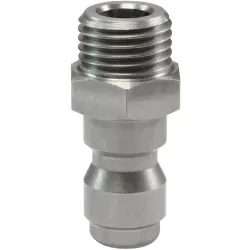 A stainless steel ST245 plug SS 1/4"M 33.5mm